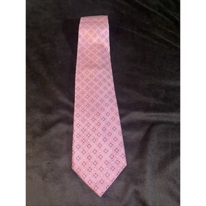 Meeting Street Gentlemen Clothier Silk Floral Neck‎ Tie Vintage Pink/Blue